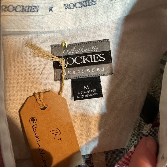 Ladies Rockies plaid button up - Picture 3 of 4